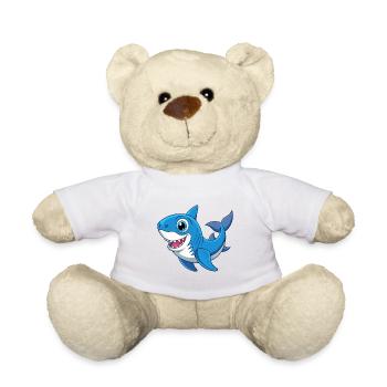 Requin Mignon Mascotte Personnage De Dessin Animé Kawaii - Nounours - blanc - Devant