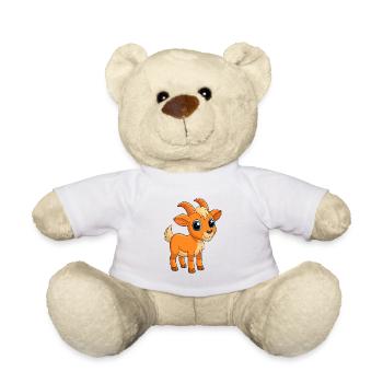 Chèvre Mignon Mascotte Personnage De Dessin Animé Kawaii - Nounours - blanc - Devant
