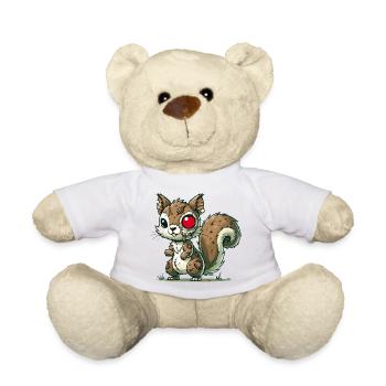 gruseliges Zombie-Eichhörnchen für Halloween Spaß - Teddy - Weiß - Vorne