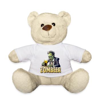 Zombier - Zombie und Bier Happy Halloween Bier - Teddy - Weiß - Vorne
