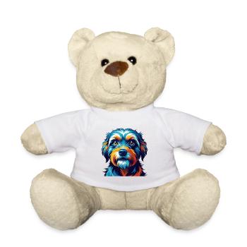 Dandie Dinmont Terrier Dog Breed Cartoon Kawaii - Teddy Bear - white - Front
