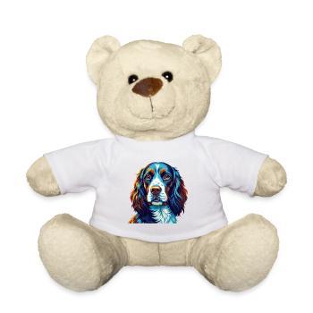 English Springer Spaniel Hunderasse Karikatur Kawaii - Teddy - Weiß - Vorne