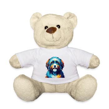 Race de chien havanais, dessin animé coloré, Kawaii - Nounours - blanc - Devant