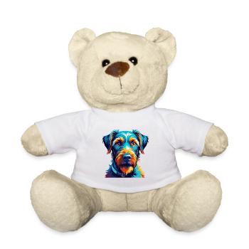Irish Terrier Dog Breed Colorful Cartoon Kawaii - Teddy Bear - white - Front