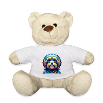 Lhasa Apso Hunderasse Bunte Karikatur Kawaii - Teddy - Weiß - Vorne