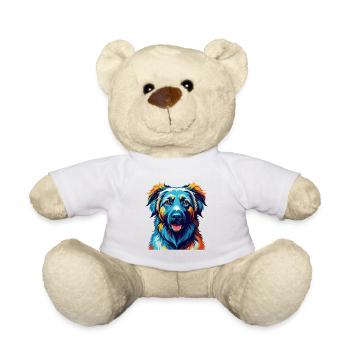 Kuchi Afghan Shepard Dog Breed Cartoon Kawaii - Teddy Bear - white - Front