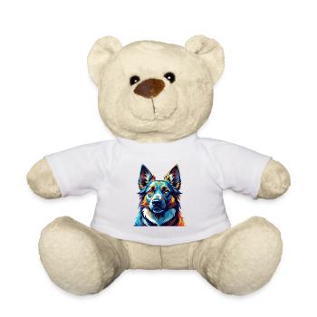 Berger d’Europe de l’Est Race Dessin animé Kawaii - Nounours - blanc - Devant
