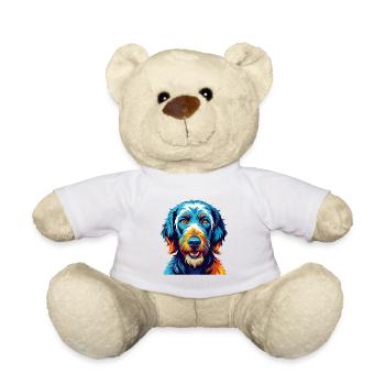 Bedlington Terrier Dog Breed Cartoon Kawaii - Teddy Bear - white - Front
