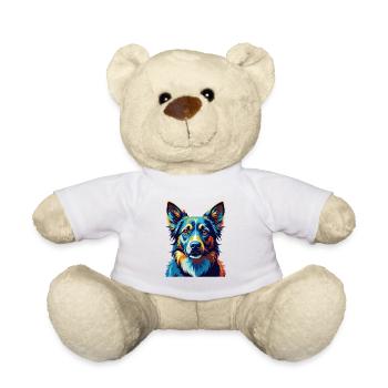 Alano Espanol Dog Breed Colorful Cartoon Kawaii - Teddy Bear - white - Front