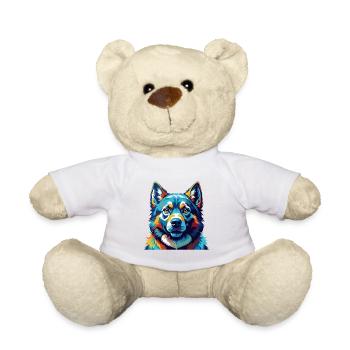 Norwegischer Elchhund Hunderasse Karikatur Kawaii - Teddy - Weiß - Vorne
