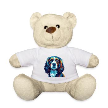 Pont Audemer Epagneul Chien Race Dessin Animé Kawaii - Nounours - blanc - Devant