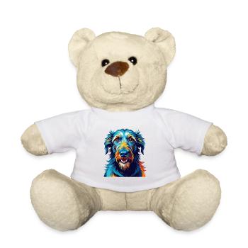 Scottish Deerhound Dog Breed Cartoon Kawaii - Teddy Bear - white - Front