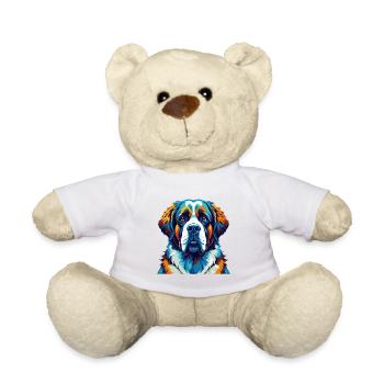 St Bernard Chien Race Coloré Dessin Animé Kawaii - Nounours - blanc - Devant