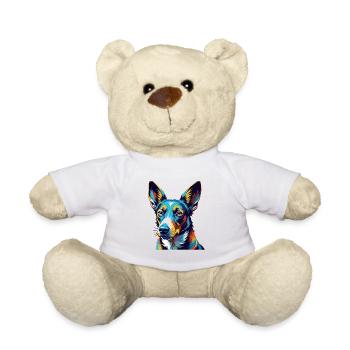 Podenco Canario Dog Breed Colorful Cartoon Kawaii - Teddy Bear - white - Front