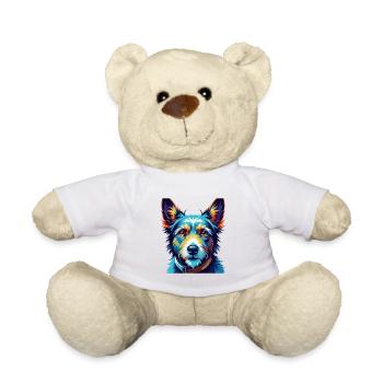 Portugiesische Podengo Pequeno Hunderasse Karikatur - Teddy - Weiß - Vorne
