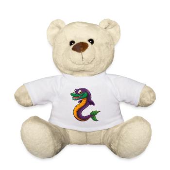 Eel Funny Kawaii Cartoon Character Clipart - Teddy Bear - white - Front