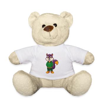 Eichhörnchen Lustige Kawaii Cartoon Figur Clipart - Teddy - Weiß - Vorne