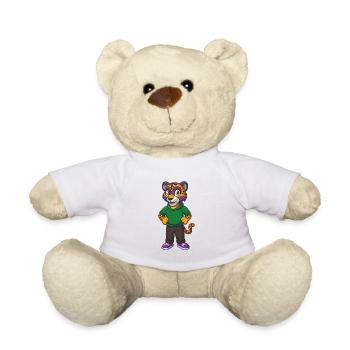 Leopard Funny Kawaii Cartoon Character Clipart - Teddy Bear - white - Front