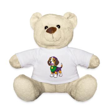 Beagle Dog Funny Kawaii Cartoon Character Clipart - Teddy Bear - white - Front