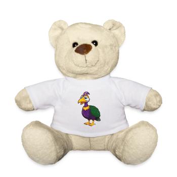 Pintade Drôle Kawaii Dessin animé Personnage Clipart - Nounours - blanc - Devant