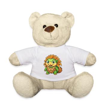 Echidna Cute Cartoon Character Kawaii Clipart - Teddy Bear - white - Front
