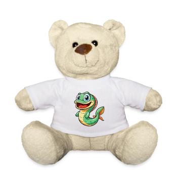 Eel Cute Cartoon Character Kawaii Clipart - Teddy Bear - white - Front