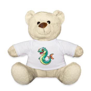 Eel Cute Cartoon Character Kawaii Clipart - Teddy Bear - white - Front
