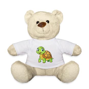 tortue mignon personnage de dessin animé Kawaii Clipart - Nounours - blanc - Devant