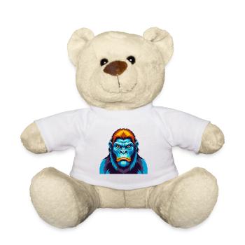 Gorilla Bunte Kawaii Cartoon Figur Clipart - Teddy - Weiß - Vorne