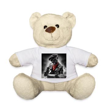 Panthère Noir Musicien Rebel - Teddy Bear - white - Front