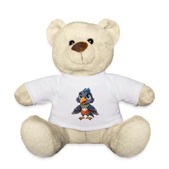 corbeau mignon personnage de dessin animé Kawaii Clipart - Nounours - blanc - Devant