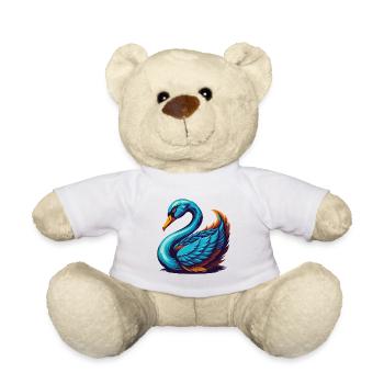 Schwan Bunte Kawaii Cartoon Figur Clipart - Teddy - Weiß - Vorne