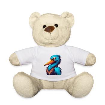 Pélican coloré Kawaii Dessin animé Clipart - Nounours - blanc - Devant