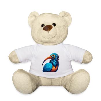 Ibis Colorful Kawaii Cartoon Character Clipart - Teddy Bear - white - Front