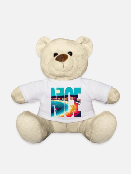 Schöne, farbenfrohe Panoramabilder - Teddy - Weiß