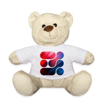 OCHOOO - Red and Blue - Teddy Bear - white - Front