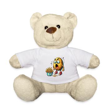 Lustiges Pommes Kartoffel Design - Teddy - Weiß - Vorne