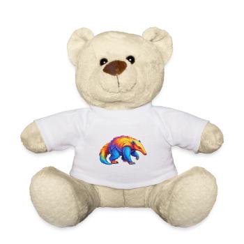 Anteater Colorful Kawaii Cartoon Character Clipart - Teddy Bear - white - Front