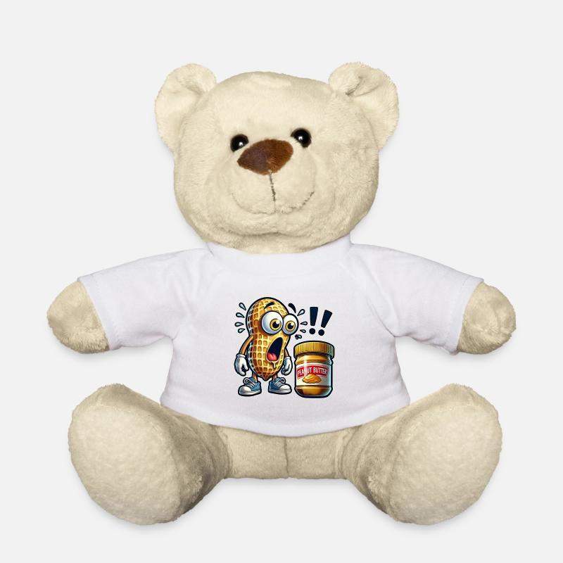 Motif amusant de cacahuètes - Nounours - blanc