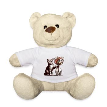 BKH Britisch Kurzhaar Katze Vase umkippen Geschenk - Teddy - Weiß - Vorne