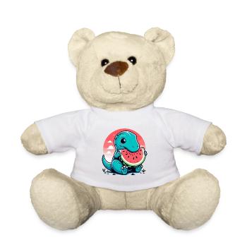 Cute T-Rex Watermelon Summer Gift - Teddy Bear - white - Front