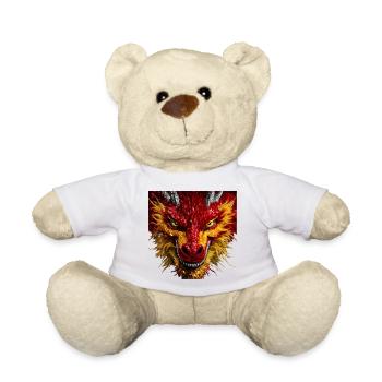 Sparkling Dragon Gaze - Teddy Bear - white - Front