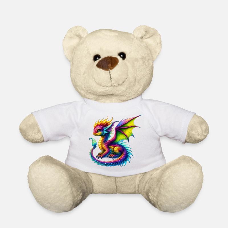 Drache - Teddy - Weiß