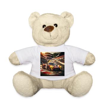 Rennwagen auf Rennstrecke - Teddy - Weiß - Vorne