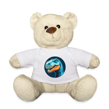 Dinosaur Cute Kawaii Cartoon Animal Pet Logo - Teddy Bear - white - Front