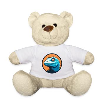 Eidechse Niedliche Kawaii Cartoon Clipart Tier Haustier Logo - Teddy - Weiß - Vorne