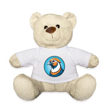 perdrix mignon kawaii dessin animé animal animal de compagnie logo - Nounours - blanc - Devant