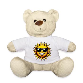 Sun with Sunglasses - Teddy Bear - white - Front