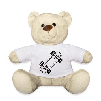 Skateboard Comic - Teddy - Weiß - Vorne