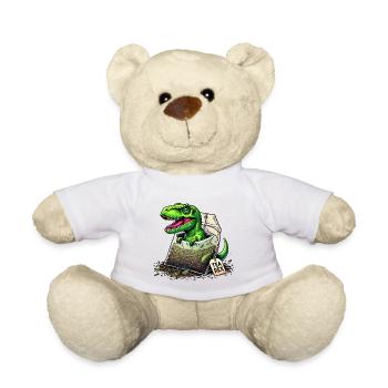 Dinosaure T-rex Tea Rex - Nounours - blanc - Devant